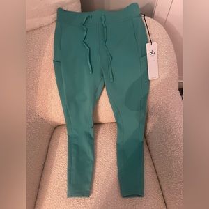 All Yoga 7/8 High-Waist Checkpoint Legging - Side Street - Ocean Teal